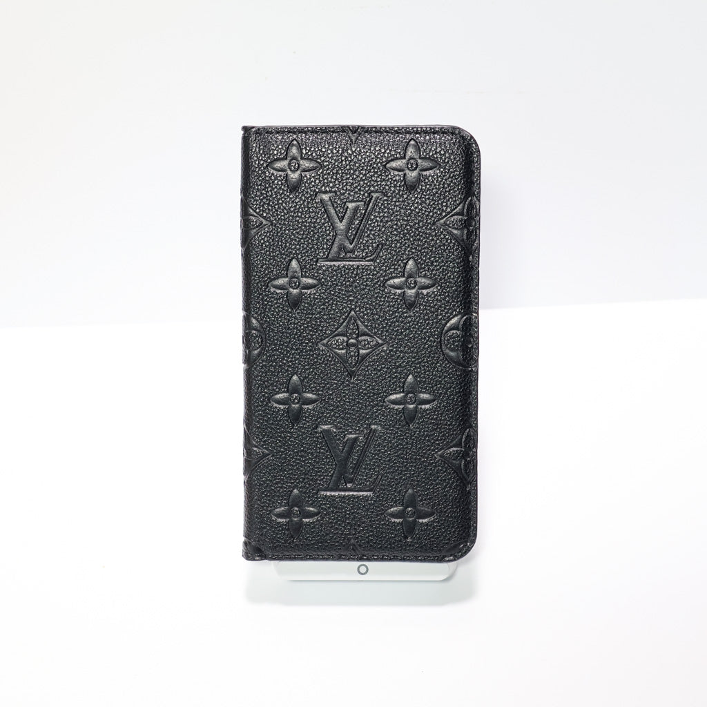 Black Lv Wallet Phone Case 12-16 Pro Max Plus