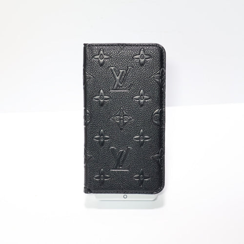 Black Lv Wallet Phone Case 12-16 Pro Max Plus