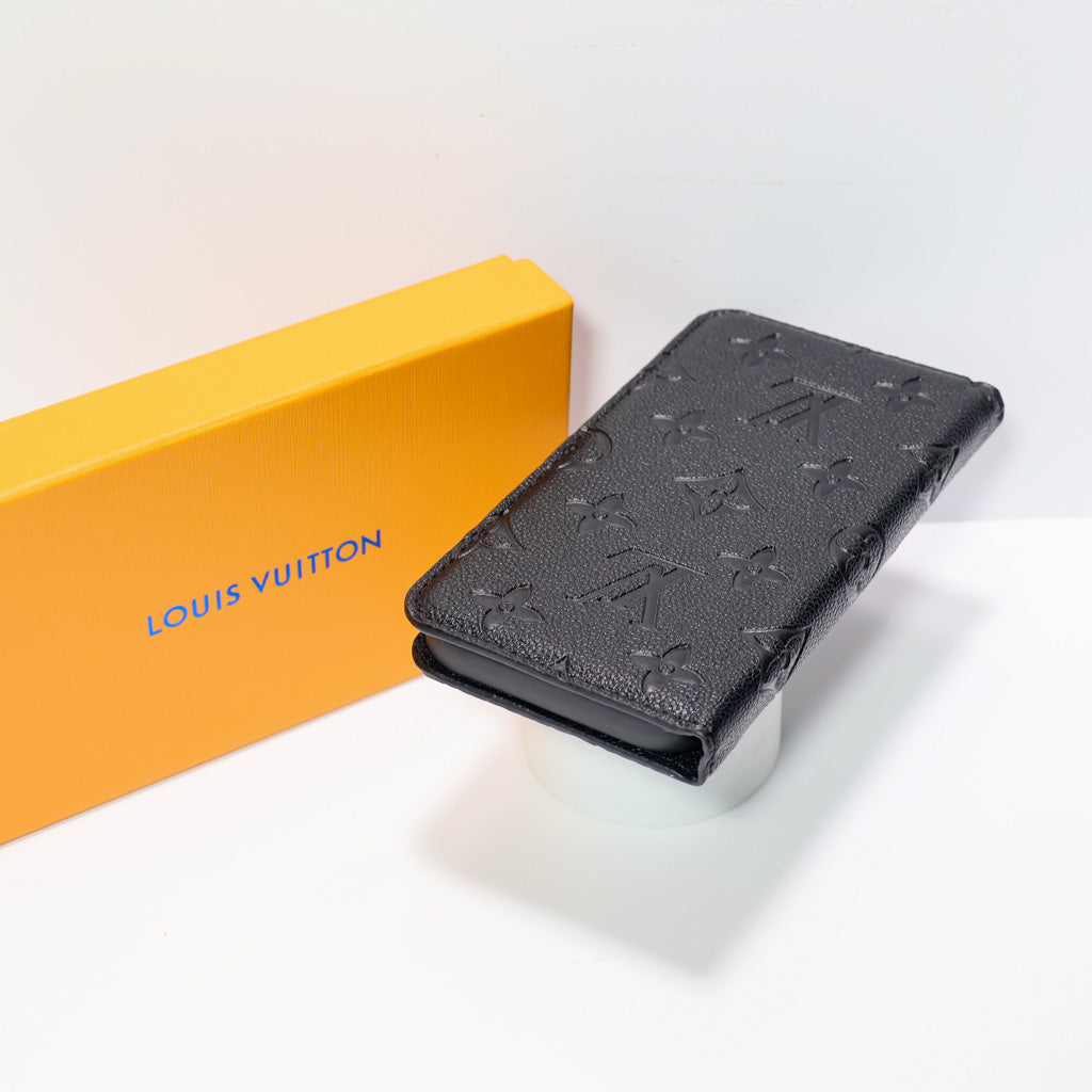 Black Lv Wallet Phone Case 12-16 Pro Max Plus