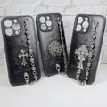Chrome Hearts Iphone Case For 11 12 13 14 15 Pro Max Plus Series Chain Charm