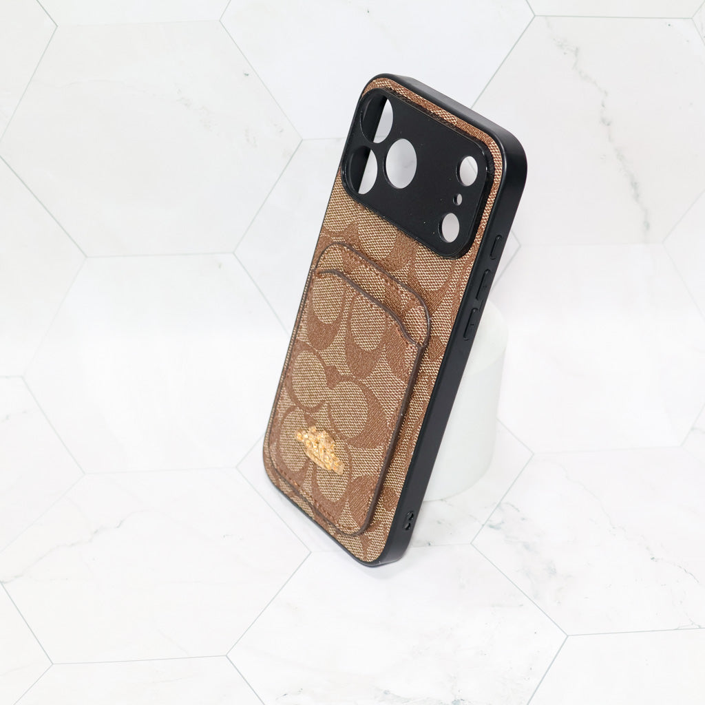 Coach Card Holder Phone Case For 12-17 / Pro / Pro Max
