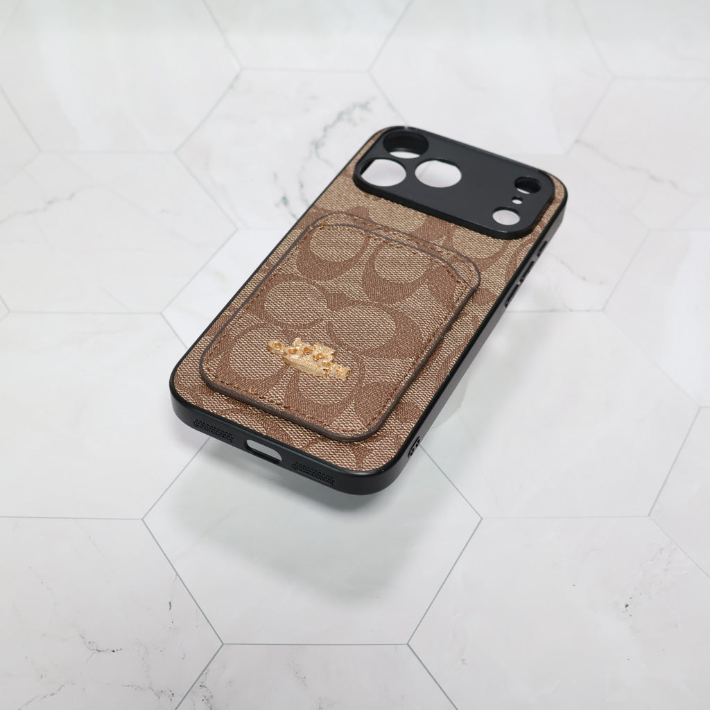 Coach Card Holder Phone Case For 12-17 / Pro / Pro Max