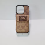 Coach Phone Case Card Holder For 12-16 Pro Max Plus