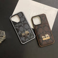 Luxury Coach Phone Case Card Holder Leather For Iphone 11 12 13 14 15 Pro Max