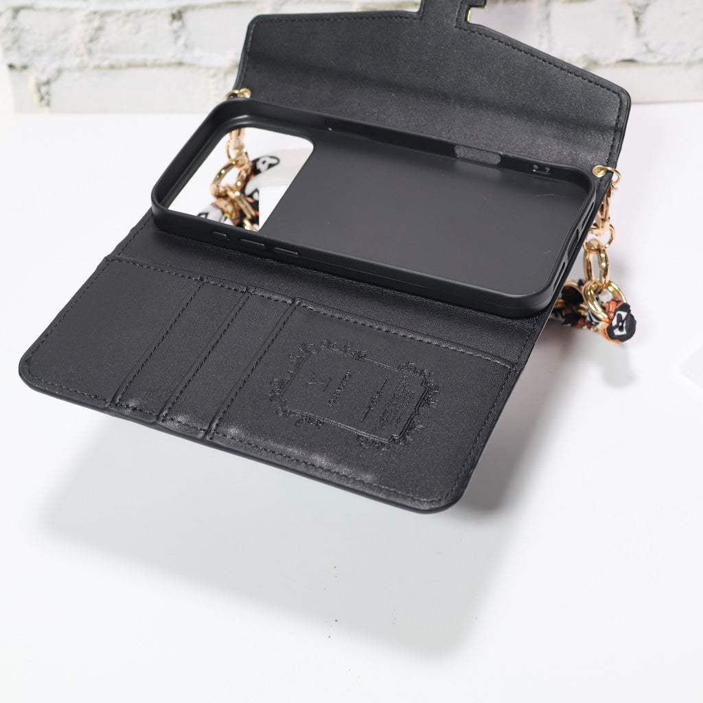 Crossbody Lv Wallet Case Iphone 17 Series Black Monogram