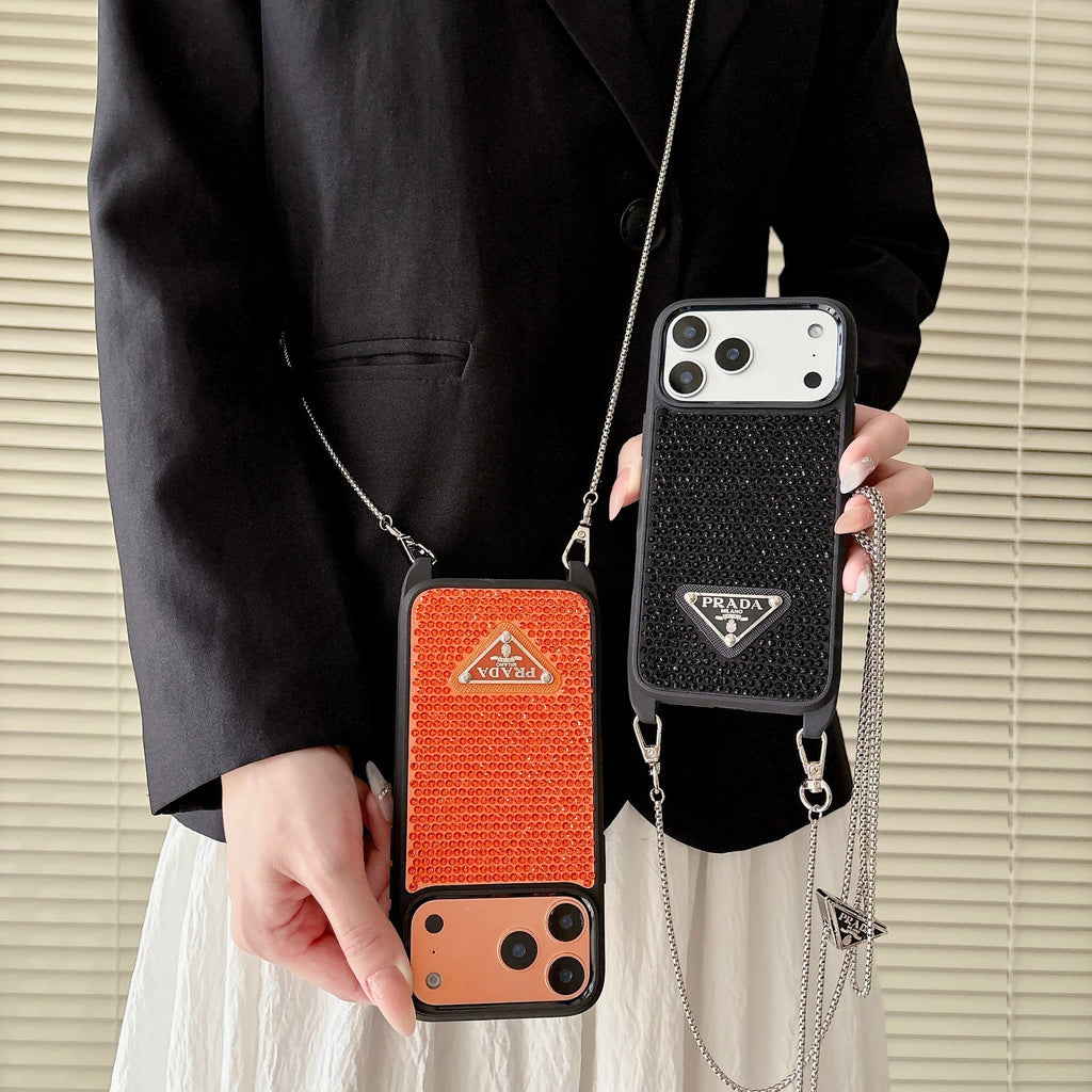 Prada Phone Case On Chain Iphone 12-17 / Pro / Pro Max / Plus / Air