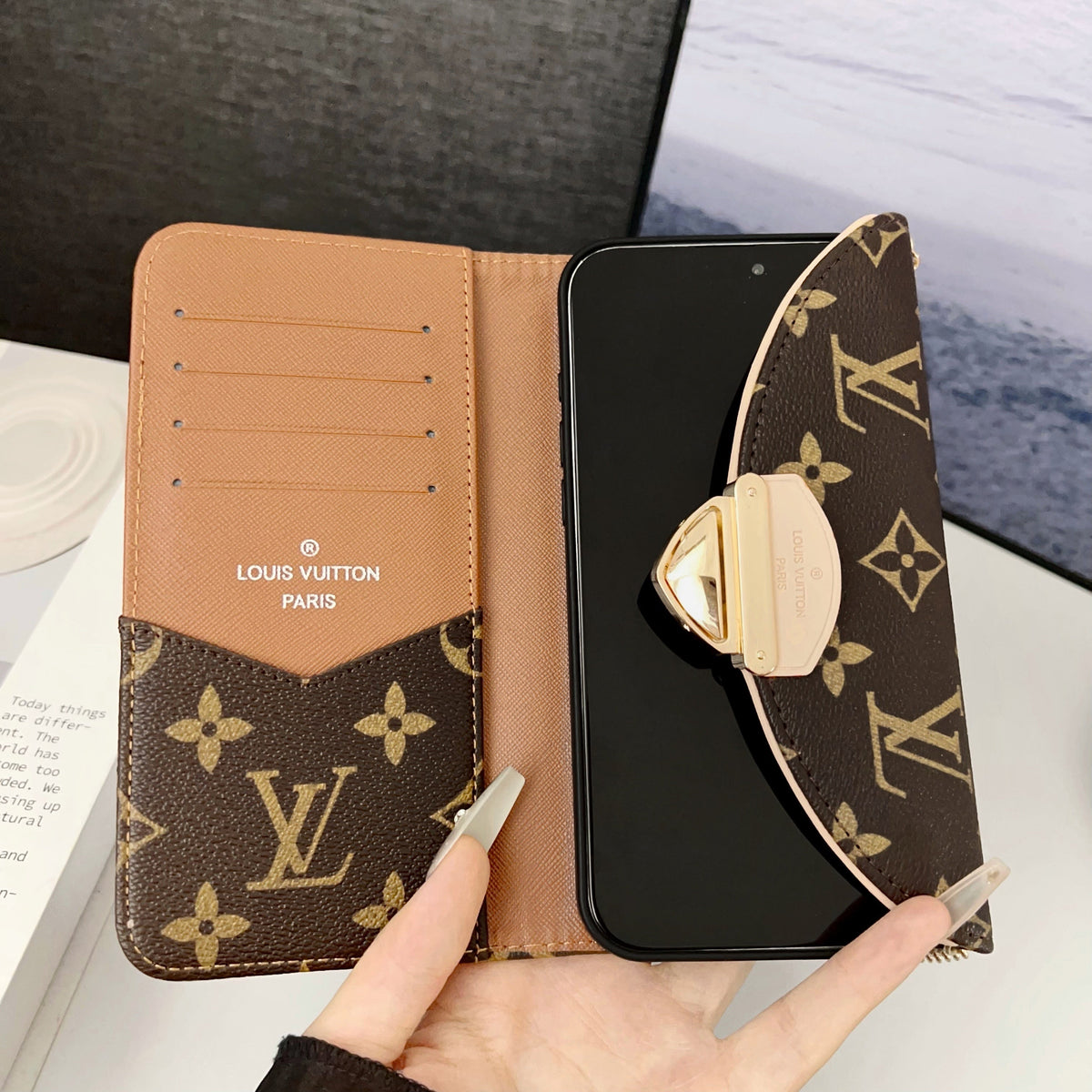 Crossbody Wallet Mini Bag Lv Style Phone Case For Iphone 13-17 / Pro / Pro Max / Plus / Air