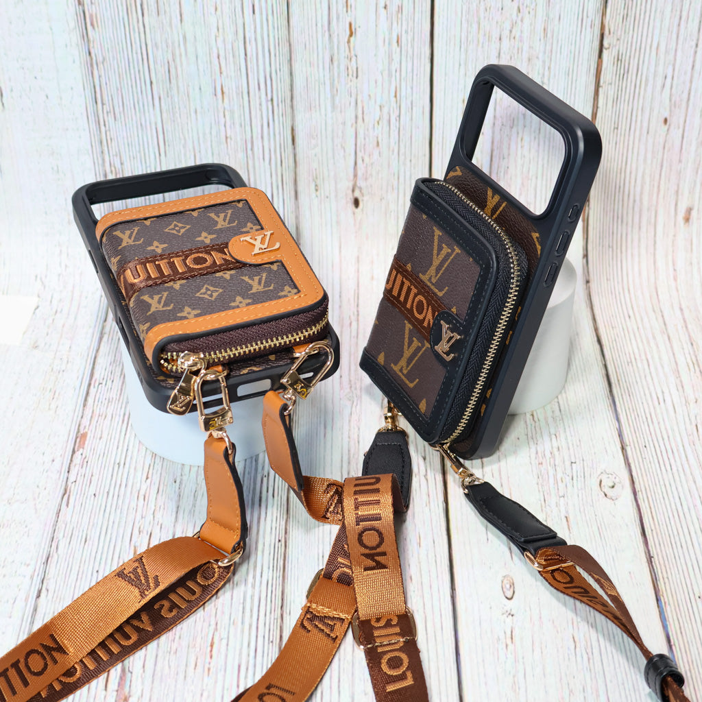 Designer Crossbody Lv Zipped Iphone Case For 17/Pro/Pro Max/Air