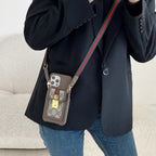 Designer Crossbody Style Iphone Case For 11 12 13 14 15 16 Pro Max Plus