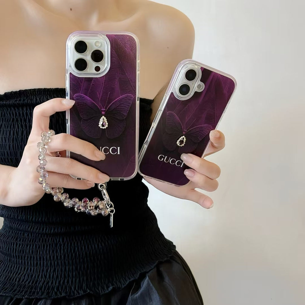 Gg Butterfly Iphone Case For 13-16 Pro Max Series