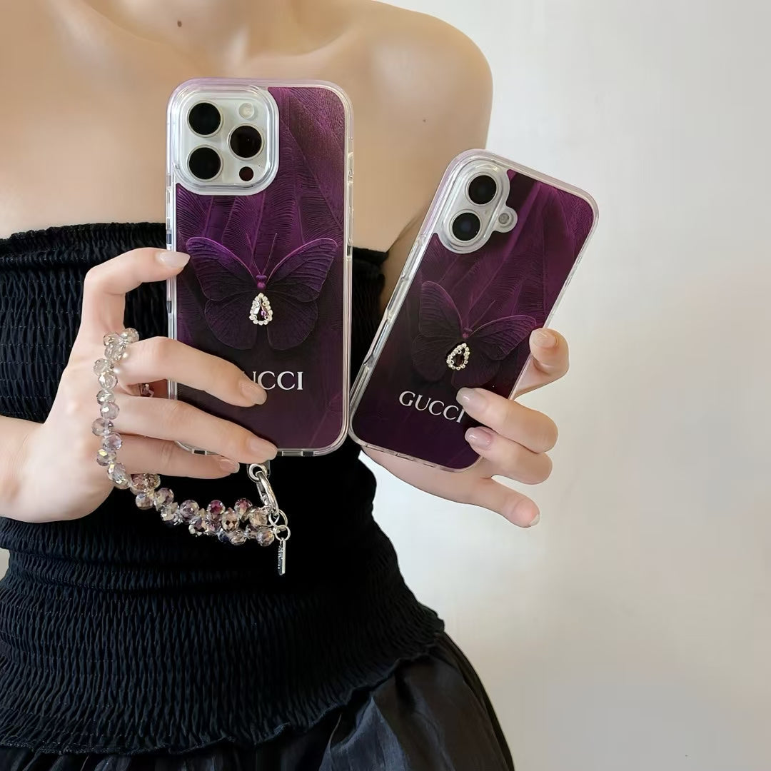 Gg Butterfly Iphone Case For 13-16 Pro Max Series