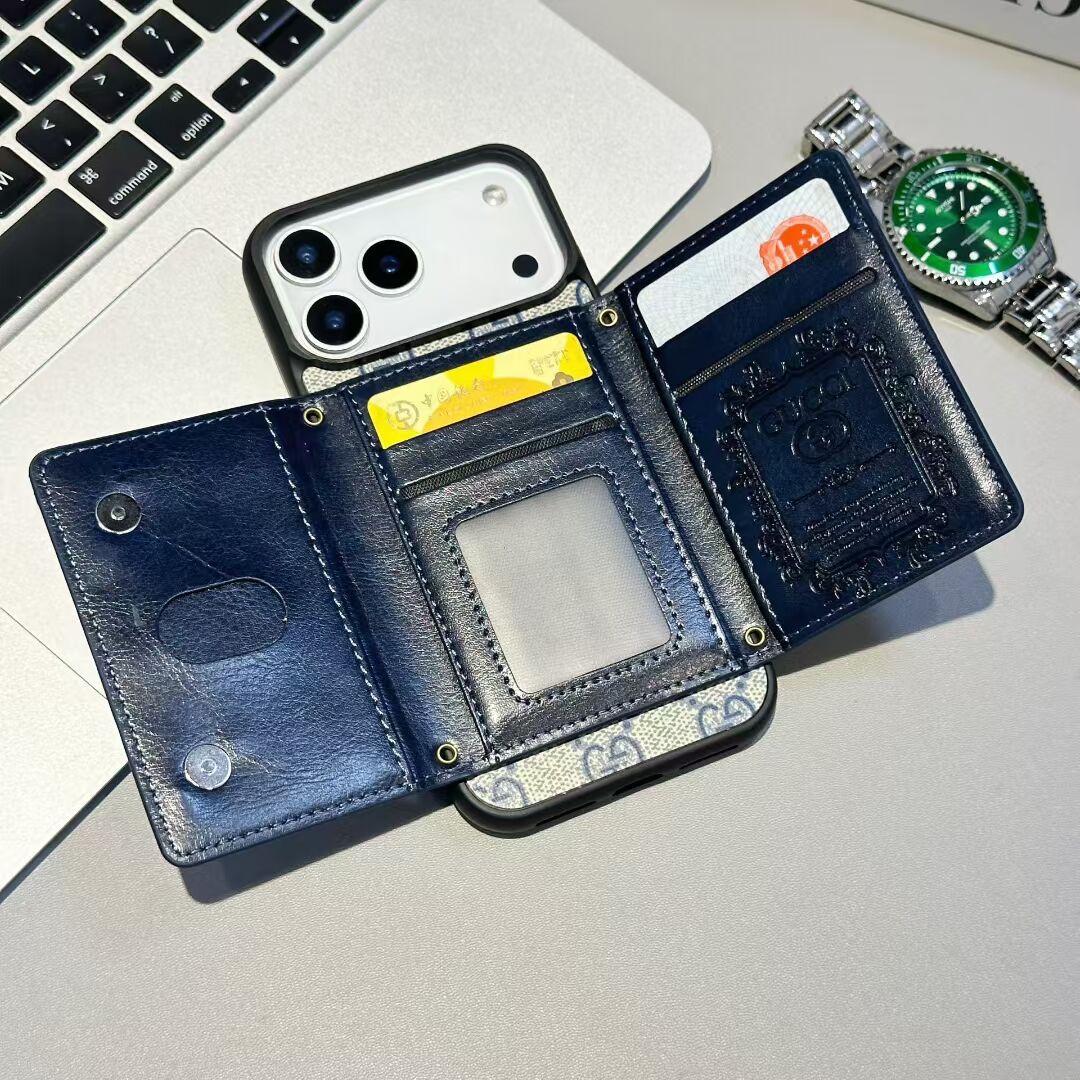 Gg Card Holder Wallet Phone Case Iphone 17 / Pro / Max / Air