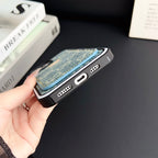 Gg Card Slot Denim Iphone Case For 12-16 Pro Max