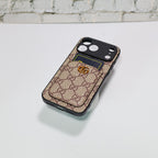 Gg Phone Case With Card Holder For 17 Series
