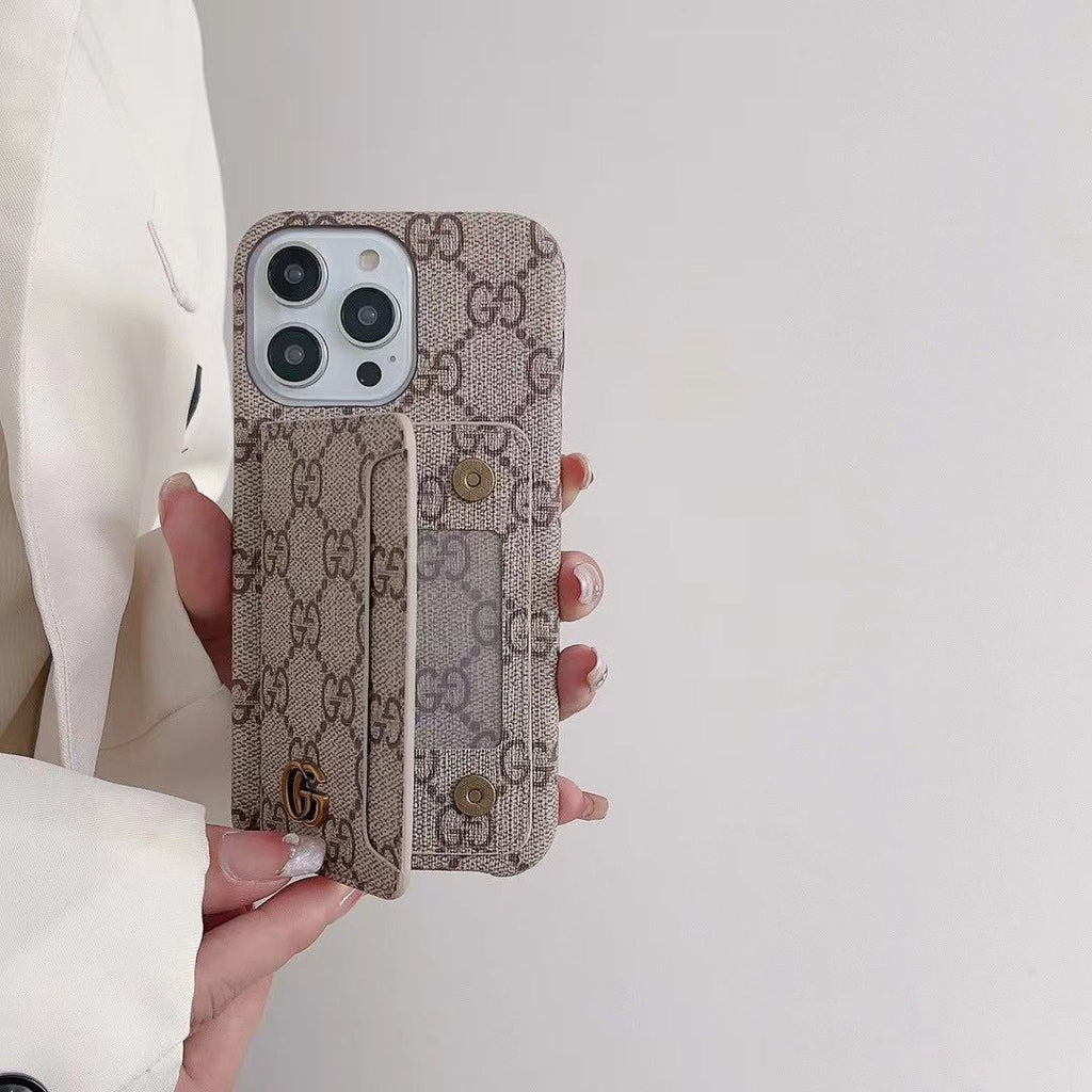 Folding Card Slot Designer Phone Case Iphone 16 15 14 13 12 Pro Max Plus