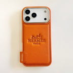 H Stamped Leather Phone Case For 13-17 / Pro / Pro Max