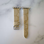 Luxury Band Apple Watch Light Beige Leather