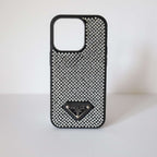 Prada Phone Case Rhinestone Design Iphone 12 13 14 Pro Plus