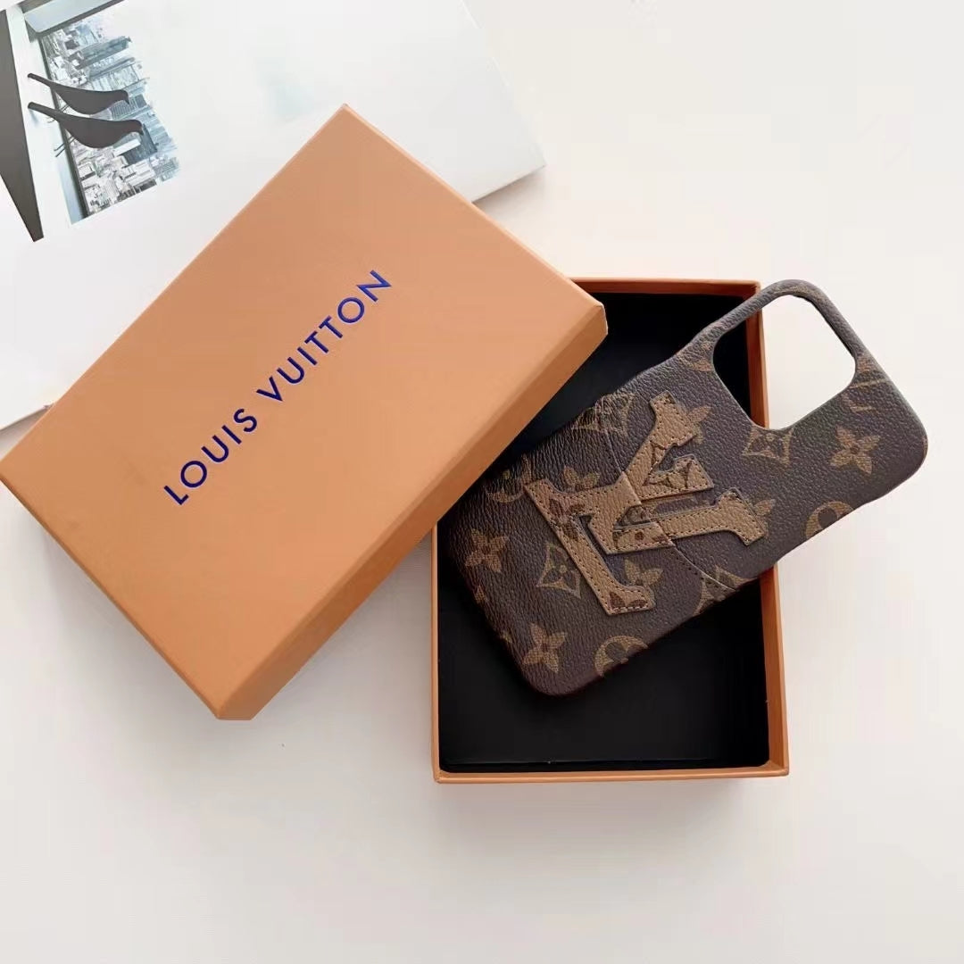 Card Holder Lv Iphone Case Luxury Pattern For 12 13 14 Pro Max Series