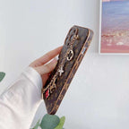 Lv Phone Case With Strap Ornament For Iphone11 12 13 14 15 16 Pro Max Plus