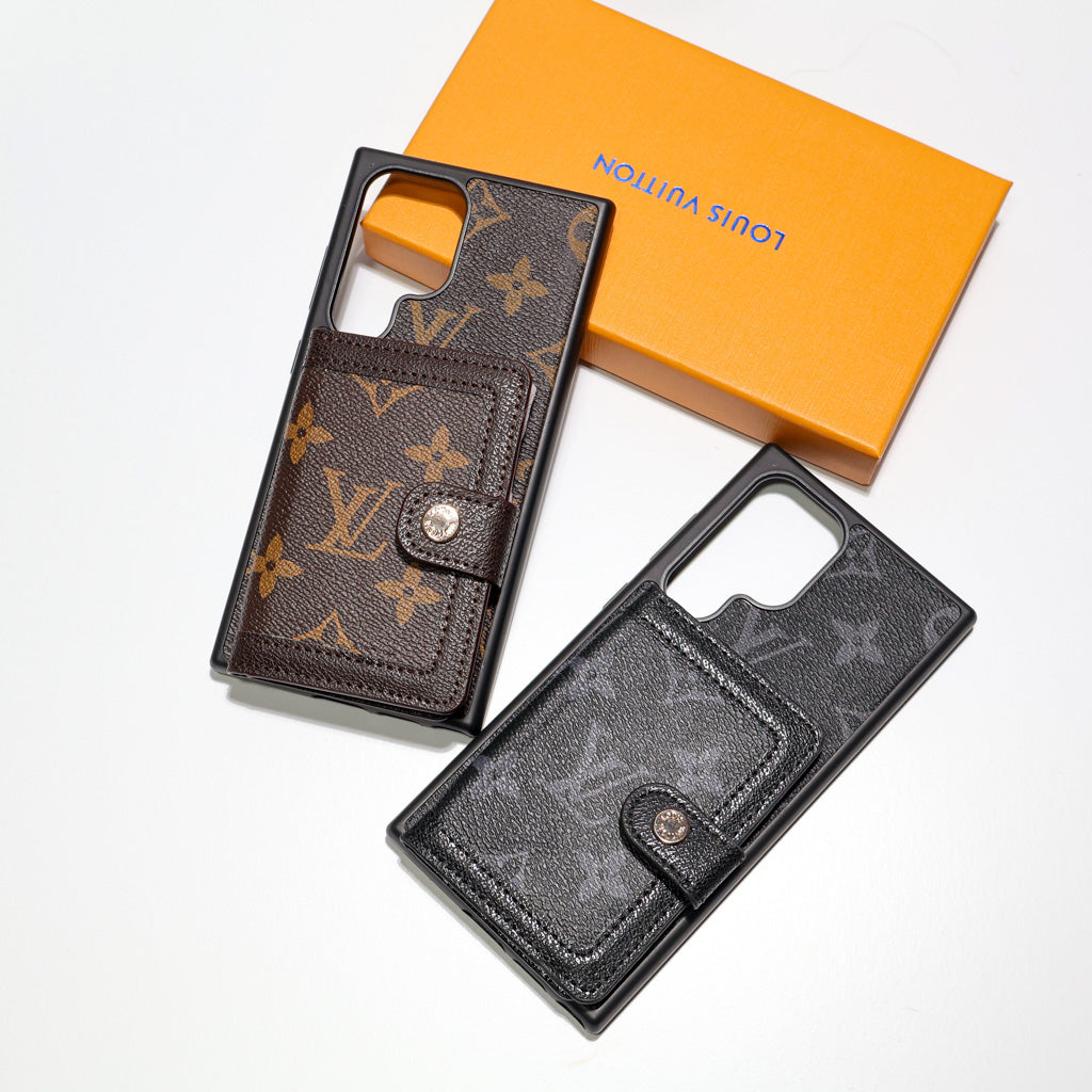 Leather Designer Wallet Phone Case Samsung Galaxy S 22-26 Ultra Plus Series