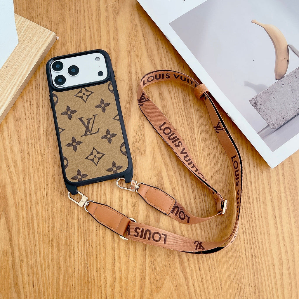 Lv Classic Monogram Iphone Case Crossbody For 13-17 / Pro / Pro Max