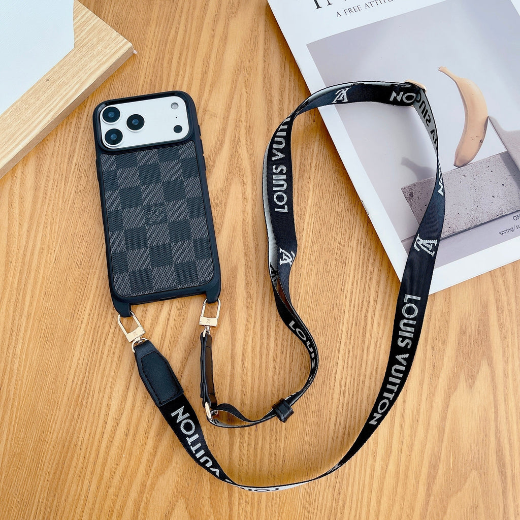 Lv Classic Monogram Iphone Case Crossbody For 13-17 / Pro / Pro Max