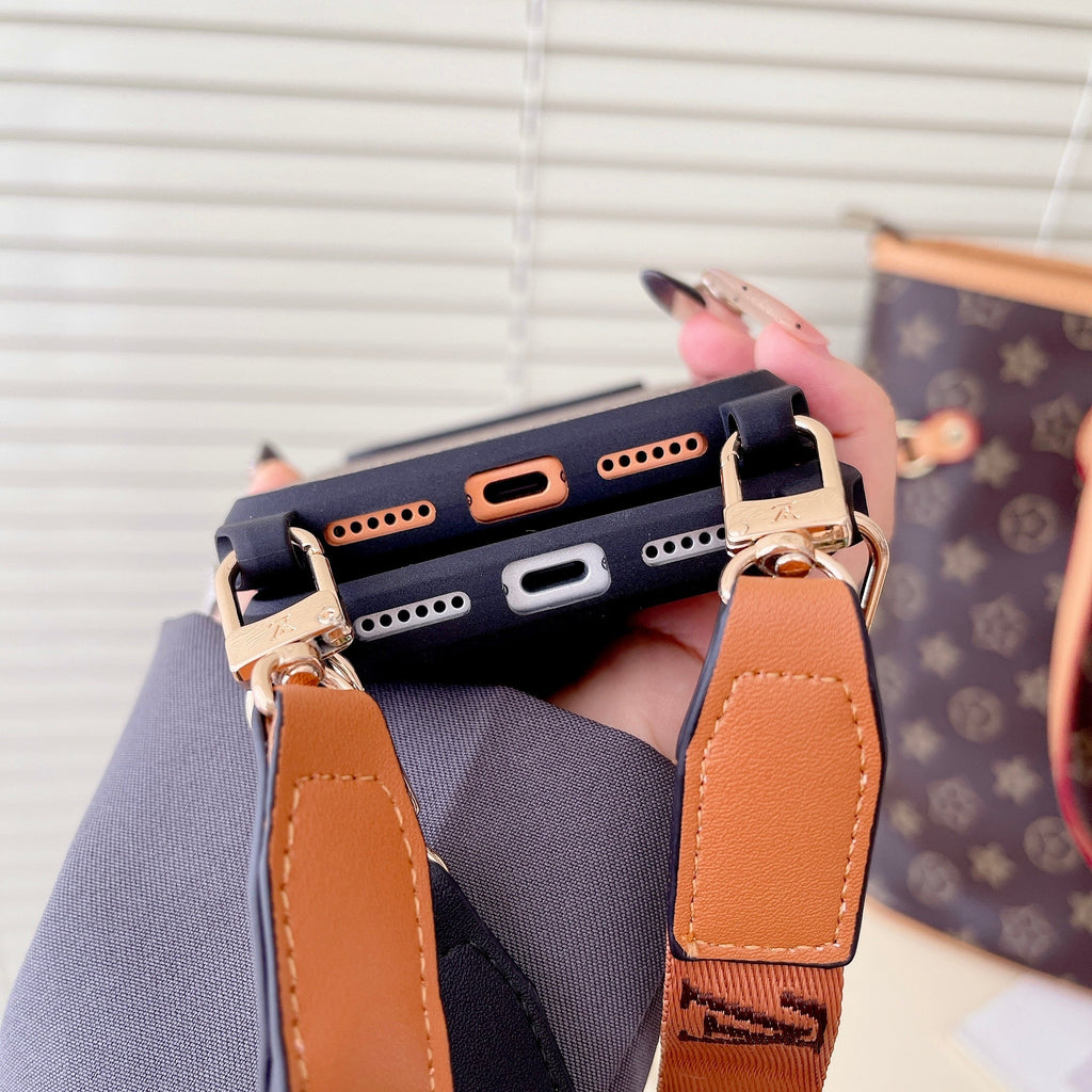 Lv Classic Monogram Iphone Case Crossbody For 13-17 / Pro / Pro Max