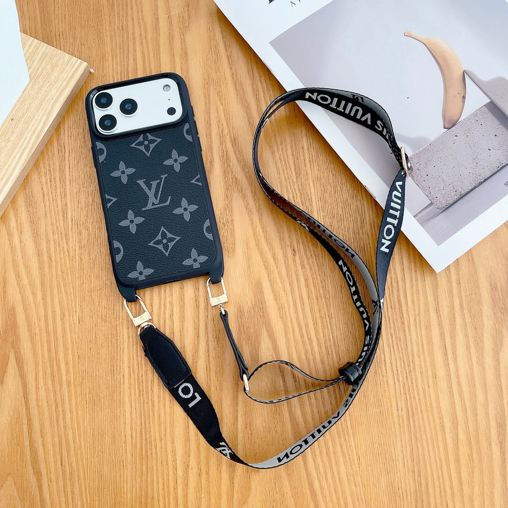 Lv Classic Monogram Iphone Case Crossbody For 13-17 / Pro / Pro Max
