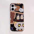 Lv Transparent Phone Case Labubu Monogram Pattern
