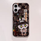 Lv Transparent Phone Case Labubu Monogram Pattern