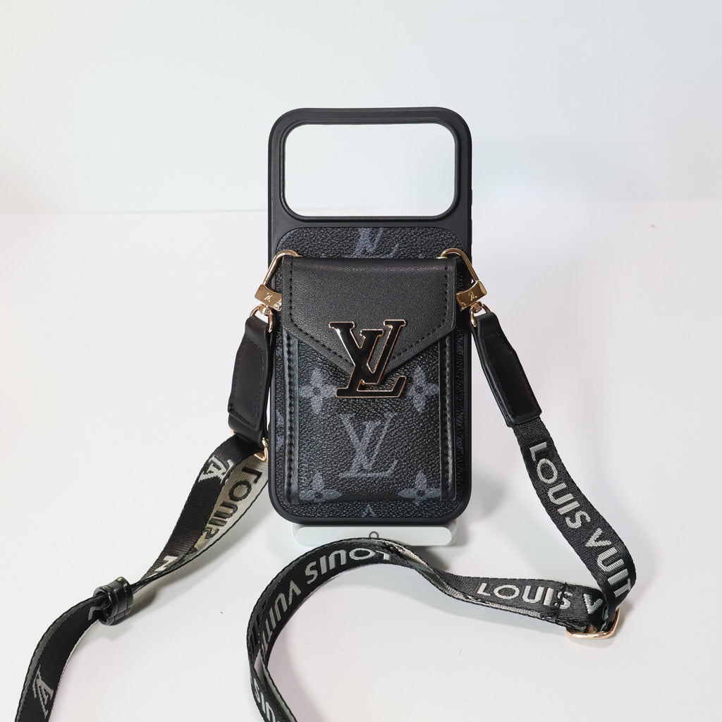 Lv Crossbody Iphone 17 Series Case Card Holder