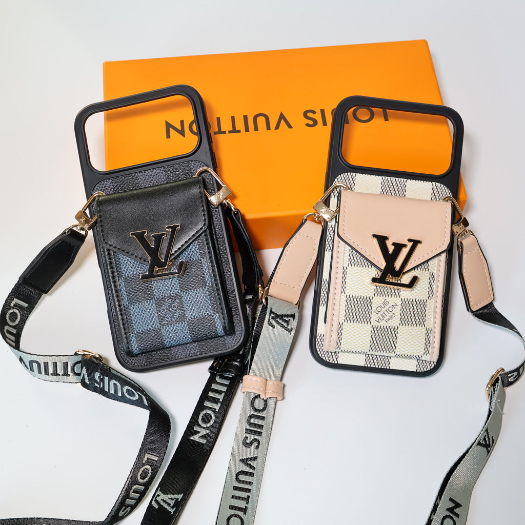 Lv Crossbody Iphone 17 Series Case Card Holder
