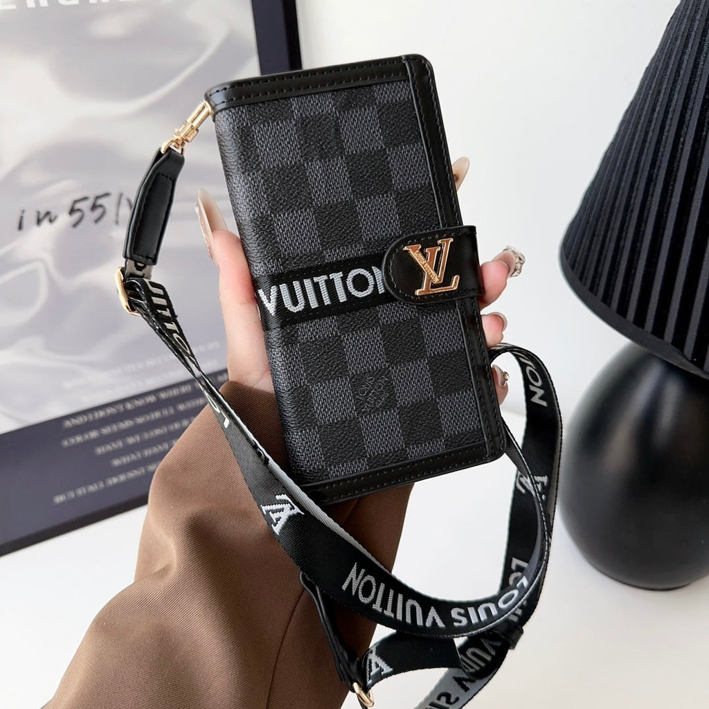 Luxury Crossbody Wallet Phone Case Card Holder For 12-16 Pro Max Plus