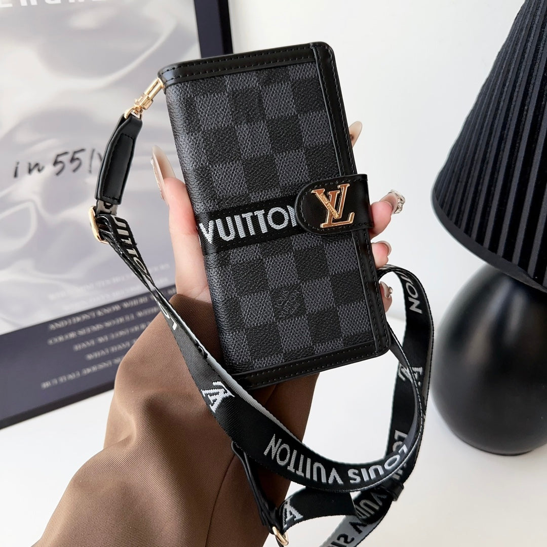 Luxury Crossbody Wallet Phone Case Card Holder For 12-16 Pro Max Plus