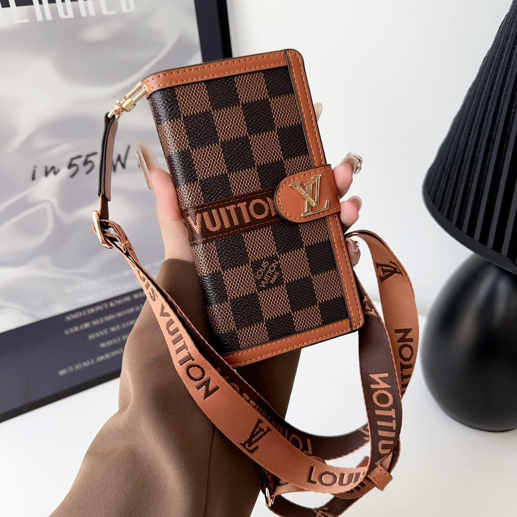 Luxury Crossbody Wallet Phone Case Card Holder For 12-16 Pro Max Plus