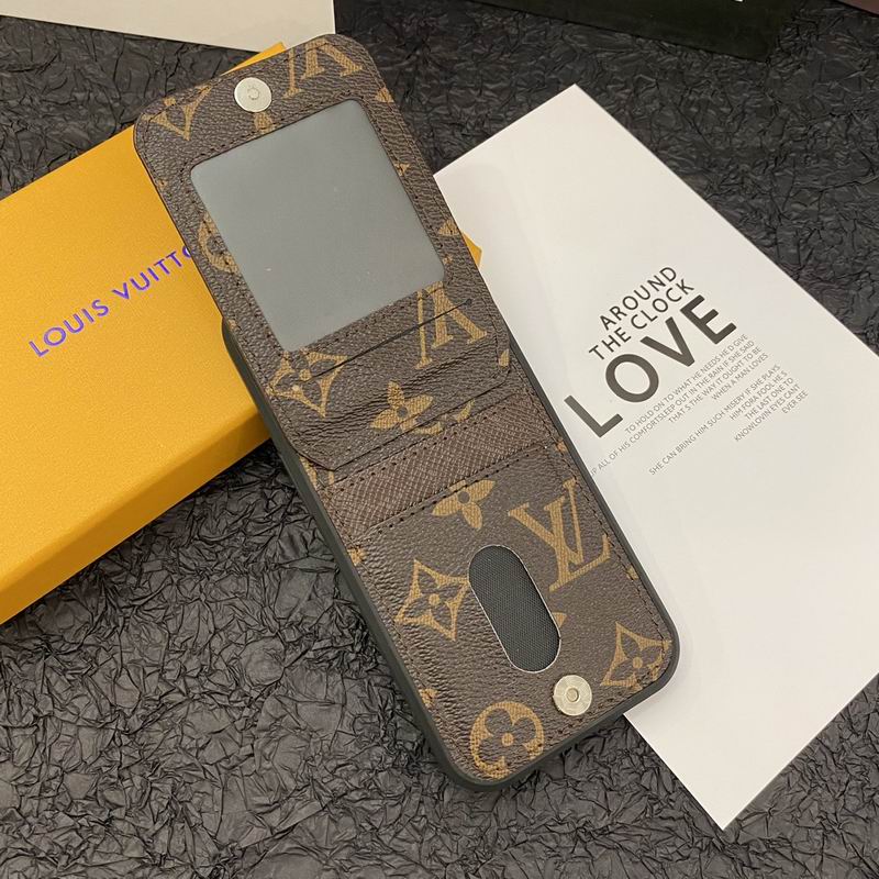 Luxury Leather Lv Phone Case Style Card Holder For Iphone 16 15 14 13 Pro Max Plus