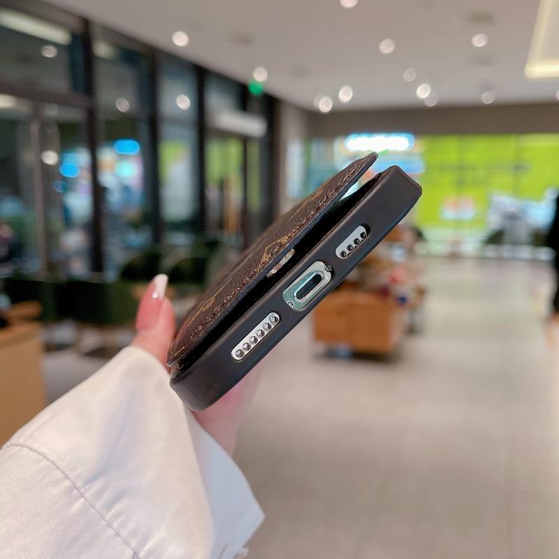 Luxury Leather Lv Phone Case Style Card Holder For Iphone 16 15 14 13 Pro Max Plus
