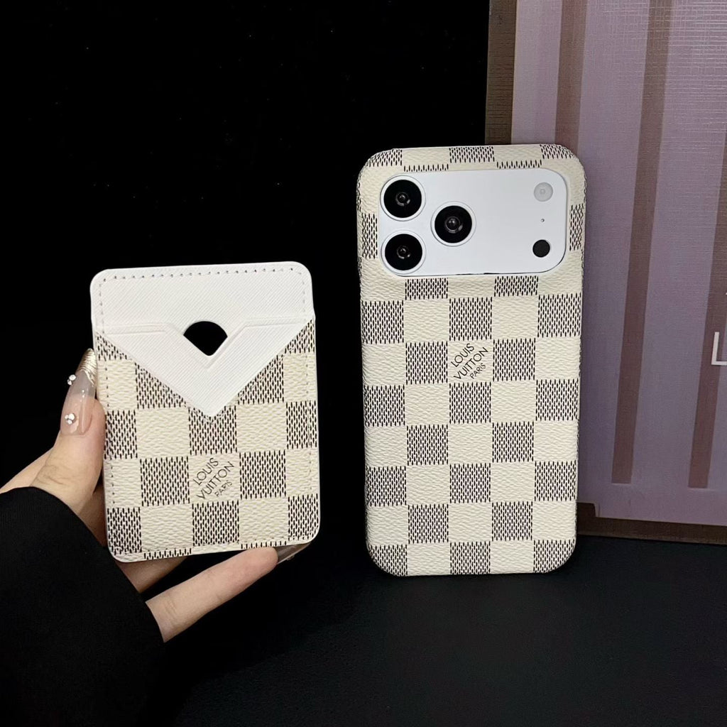 Lv Magsafe Magnet Card Holder Phone Case For Iphone 13-17 / Pro / Pro Max / Plus / Air
