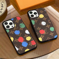 Lv Iphone Case Paint Spots Design For 11 12 13 14 Pro Max