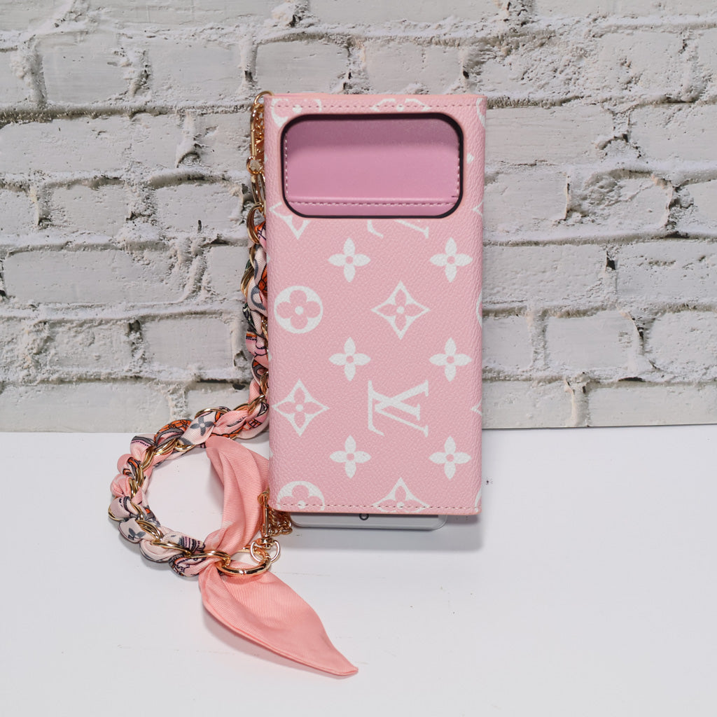 Lv Iphone Case Pink Monogram Crossbody Wallet For 17/ Pro/ Pro Max/ Air