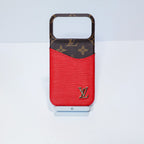 Lv Accent Leather Phone Case Iphone 17 Series
