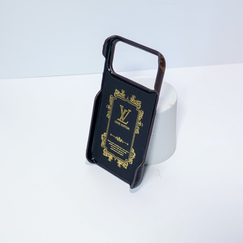 Lv Accent Leather Phone Case Iphone 17 Series
