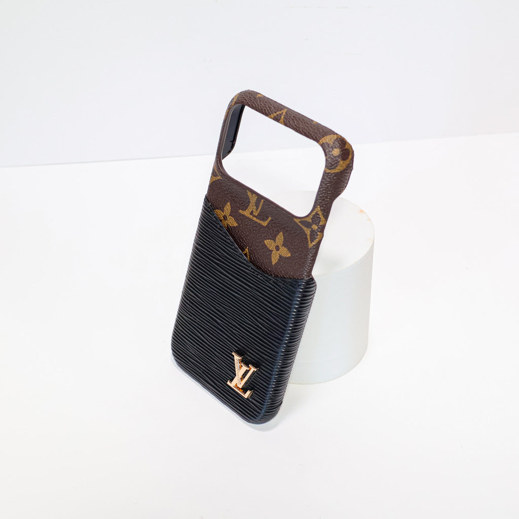 Lv Accent Leather Phone Case Iphone 17 Series