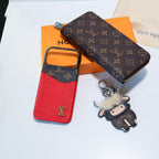 Lv Accent Leather Phone Case Iphone 17 Series