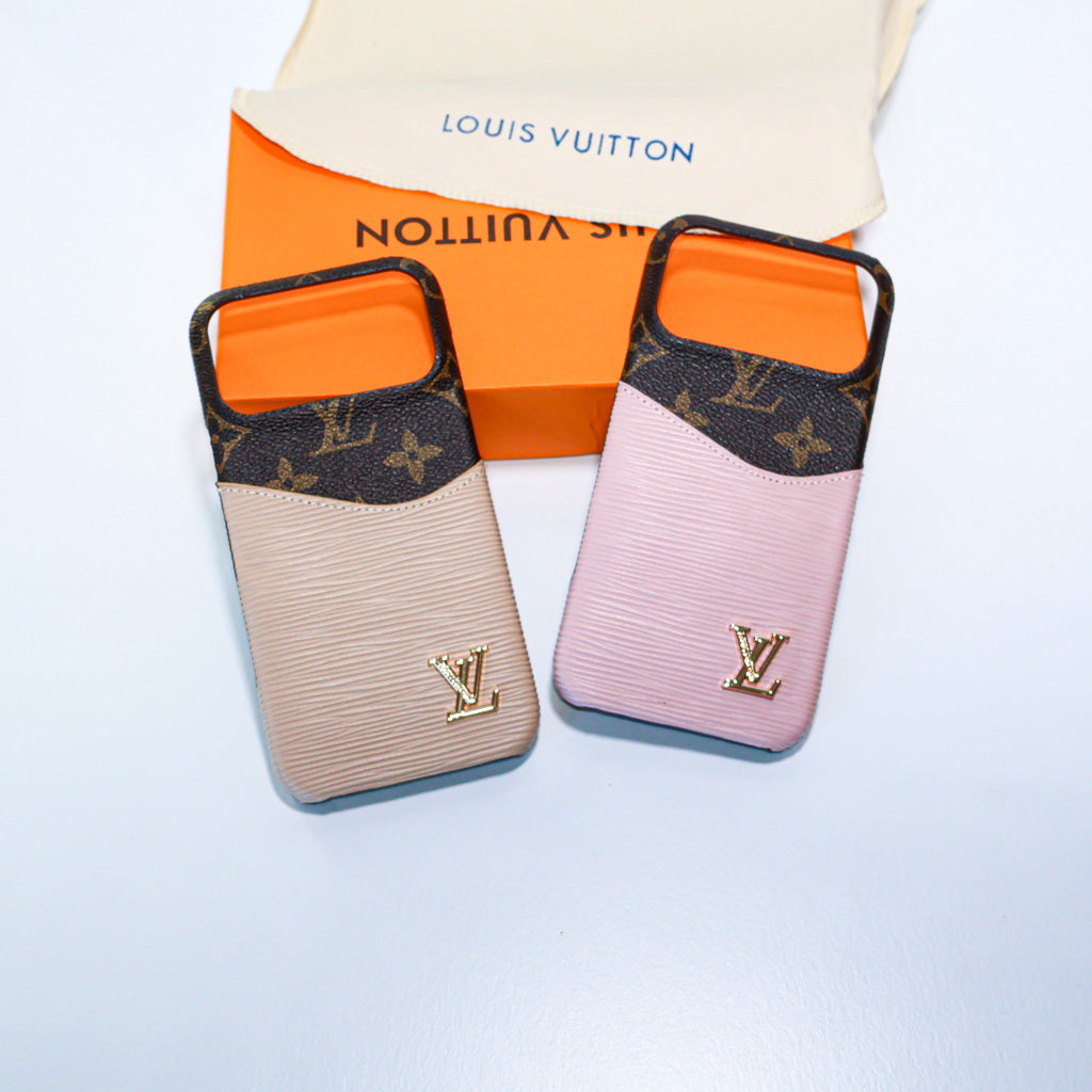 Lv Accent Leather Phone Case Iphone 17 Series