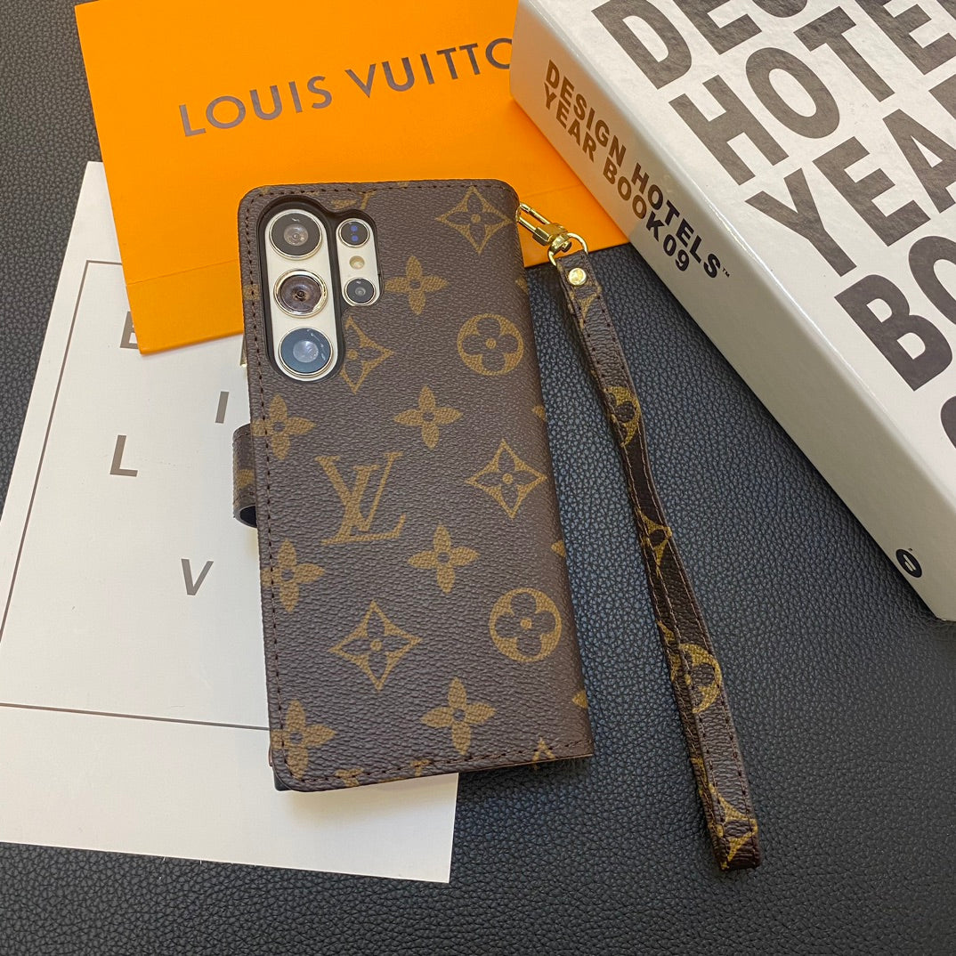 Lv Wallet Phone Case Samsung Galaxy S 22 / 23 / 24 / 25 / 26 Plus / Ultra
