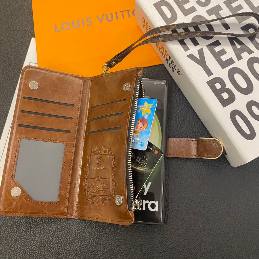 Lv Wallet Phone Case Samsung Galaxy S 22 / 23 / 24 / 25 / 26 Plus / Ultra