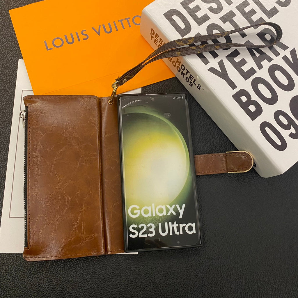Lv Wallet Phone Case Samsung Galaxy S 22 / 23 / 24 / 25 / 26 Plus / Ultra