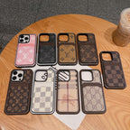 Luxury Leather Lv Iphone 16 / 15 / Pro / Max / Plus / Case Monogram Pattern